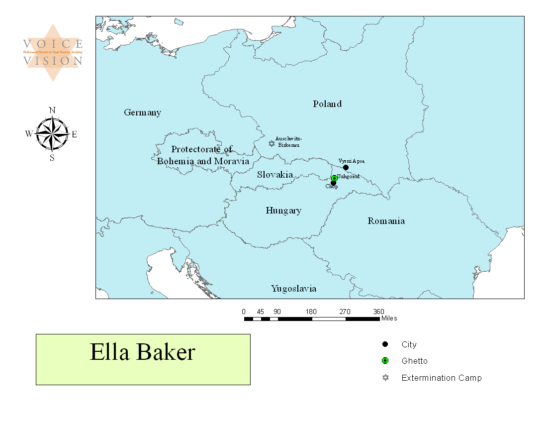 Map showing locations in interview