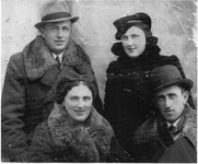 Clockwise from top-left: Yidel, Rivka, Nuchim, and Bracha Burko